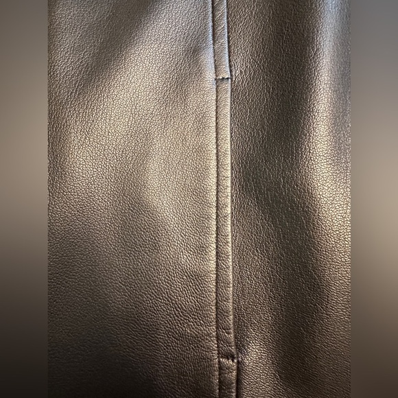 Vintage Pendleton Women’s Size M Leather Merino Wool Knit Jacket Black Zip Front - Picture 7 of 10